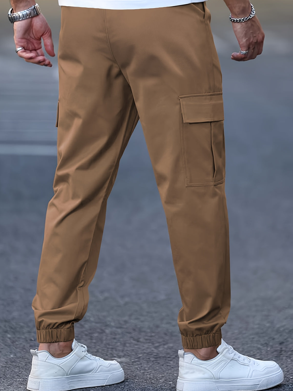 DRAWSTRING CARGO TROUSERS FOR MEN