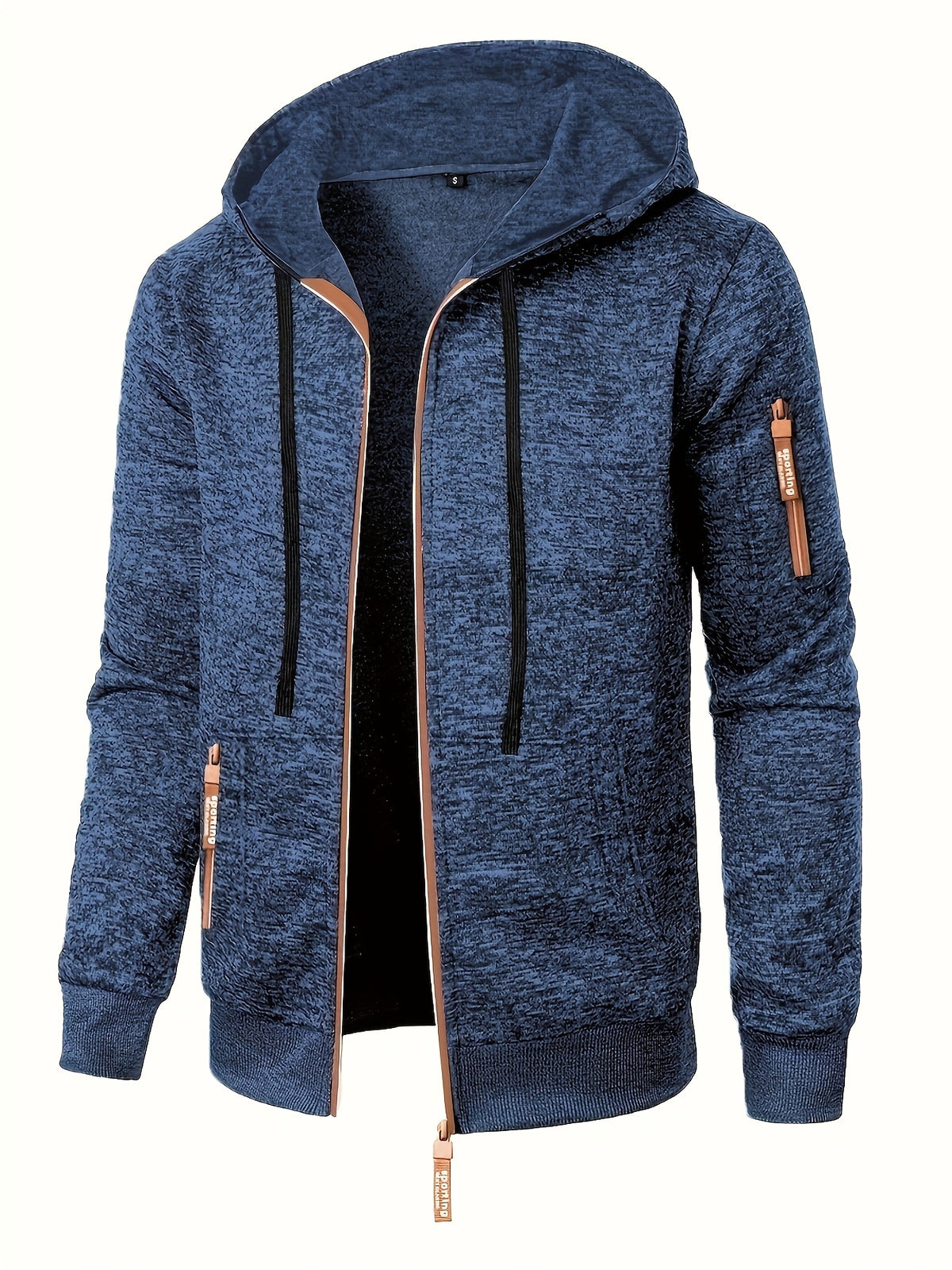 HOODED ZIP KNIT JACKET FOR MEN