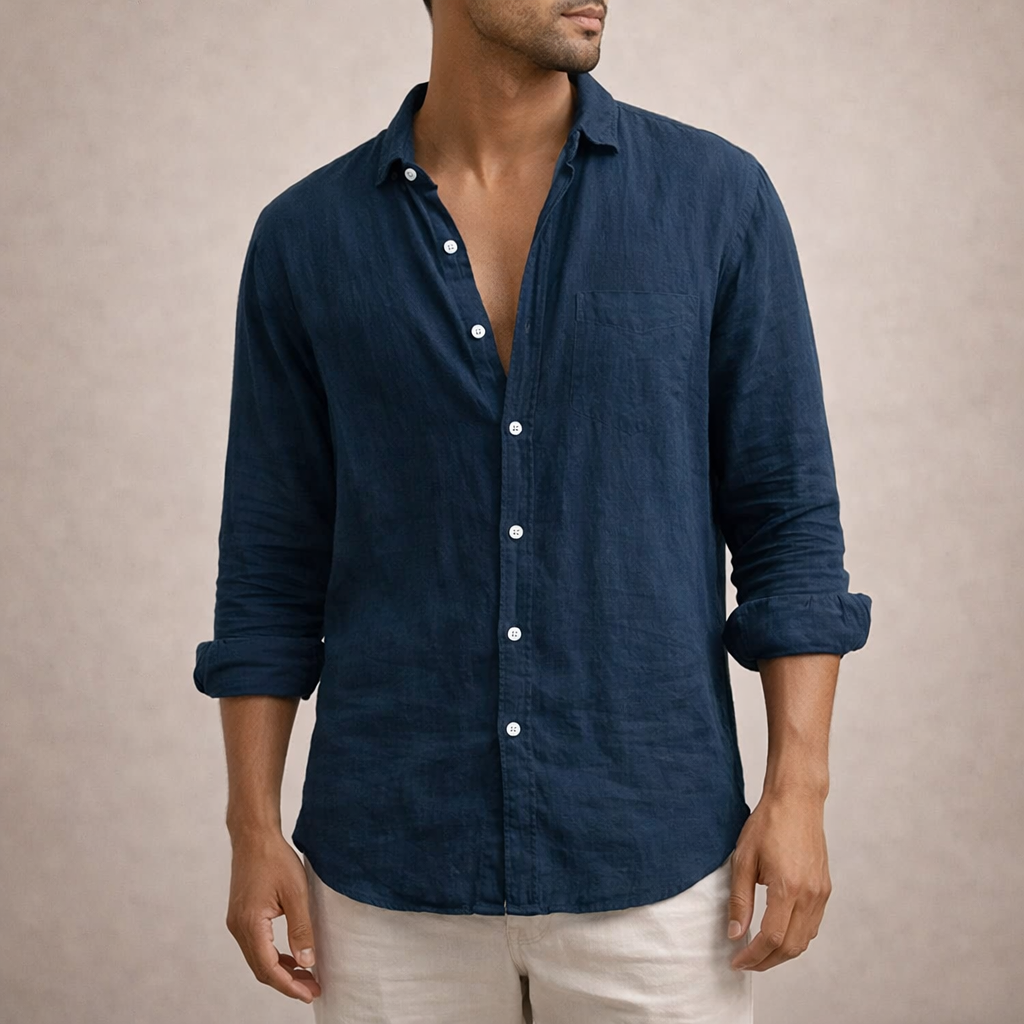 OPEN COLLAR SHIRT FOR MEN