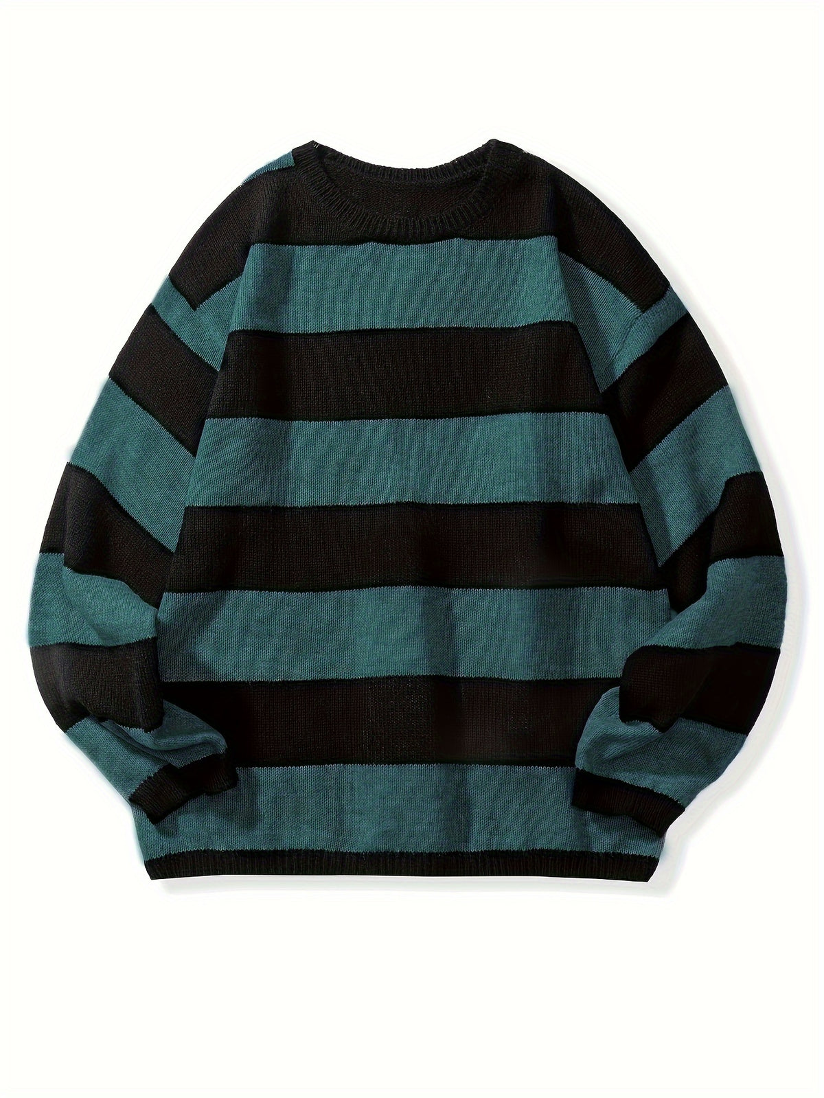 STRIPED KNIT PULLOVER SWEATER FOR MEN