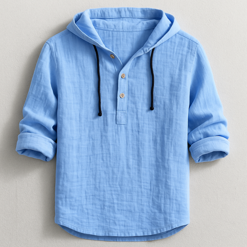 RELAXED HOODED SHIRT FOR MEN