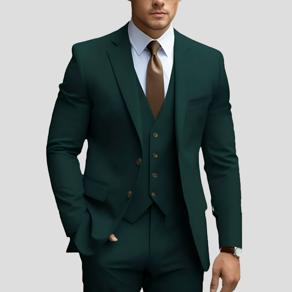 THREE PIECE BEIGE SUIT FOR MEN