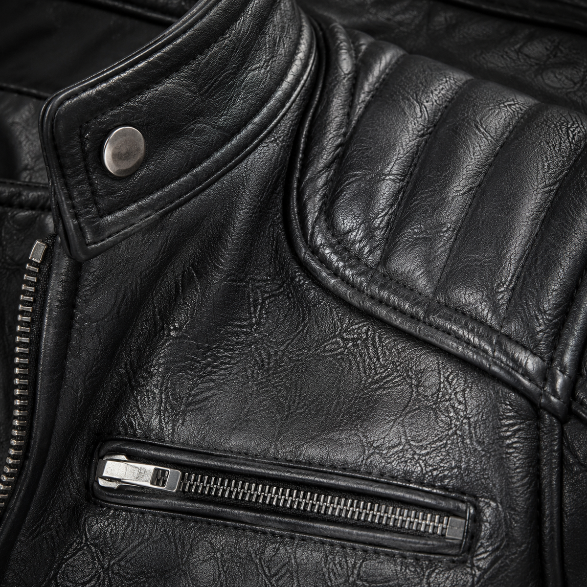 MOTO STYLE ZIP JACKET FOR MEN