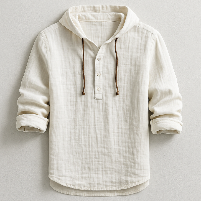 RELAXED HOODED SHIRT FOR MEN