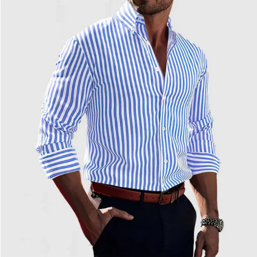 STRIPED STRETCH SHIRT FOR MEN