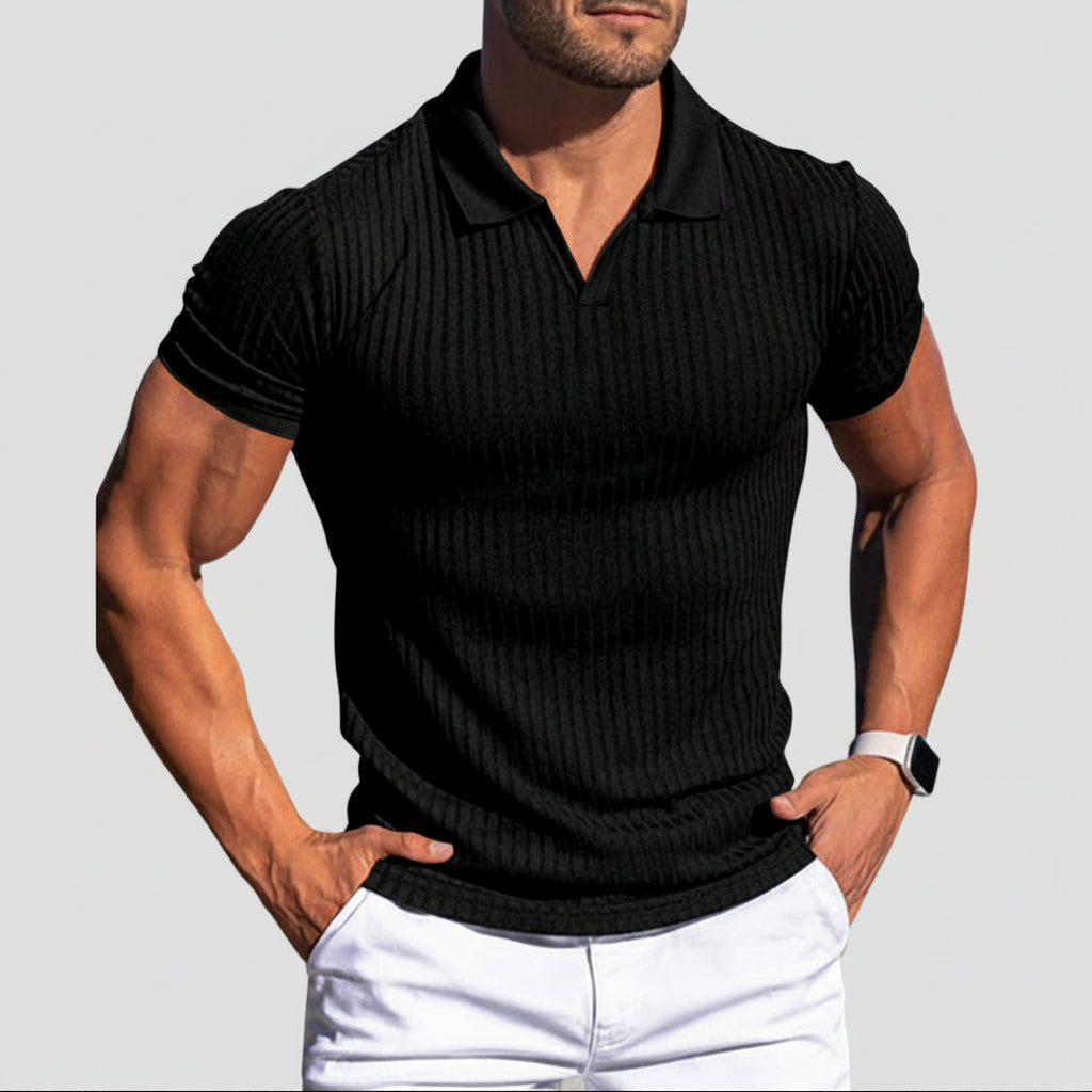 SLIM TEXTURED POLO SHIRT FOR MEN
