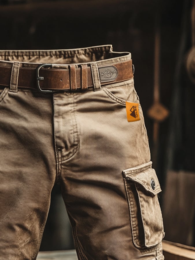 STRETCH CARGO SHORTS FOR MEN