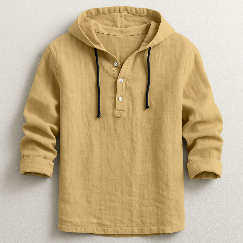 RELAXED HOODED SHIRT FOR MEN