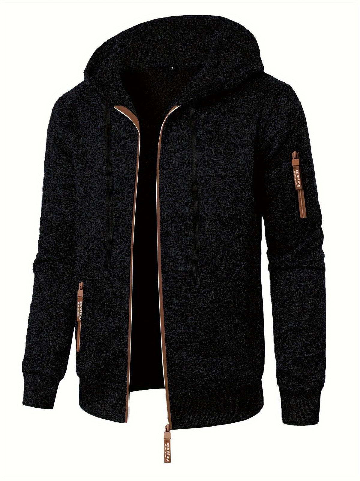HOODED ZIP KNIT JACKET FOR MEN