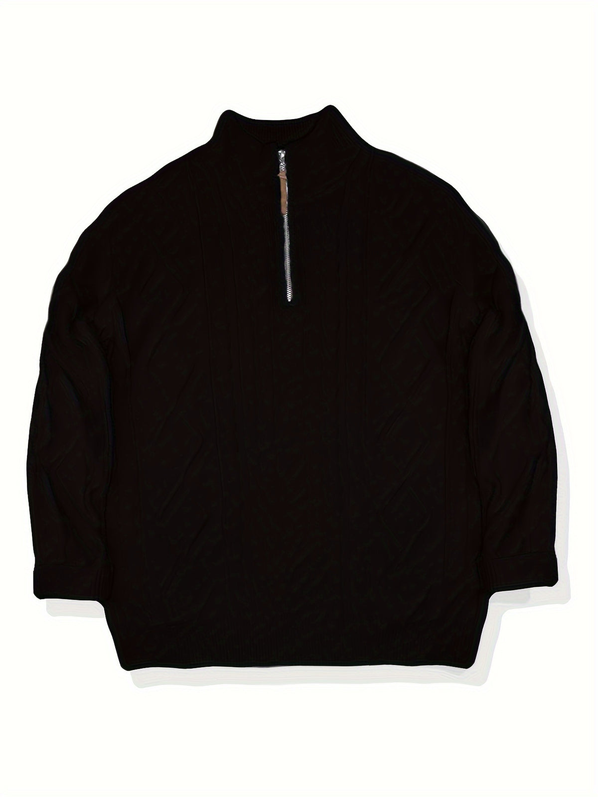 CABLE KNIT QUARTER ZIP SWEATER FOR MEN
