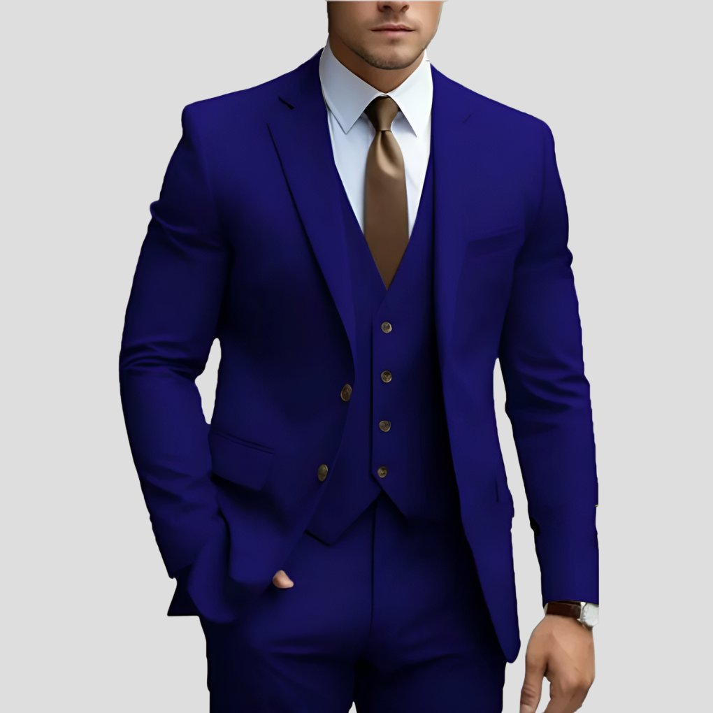 THREE PIECE BEIGE SUIT FOR MEN
