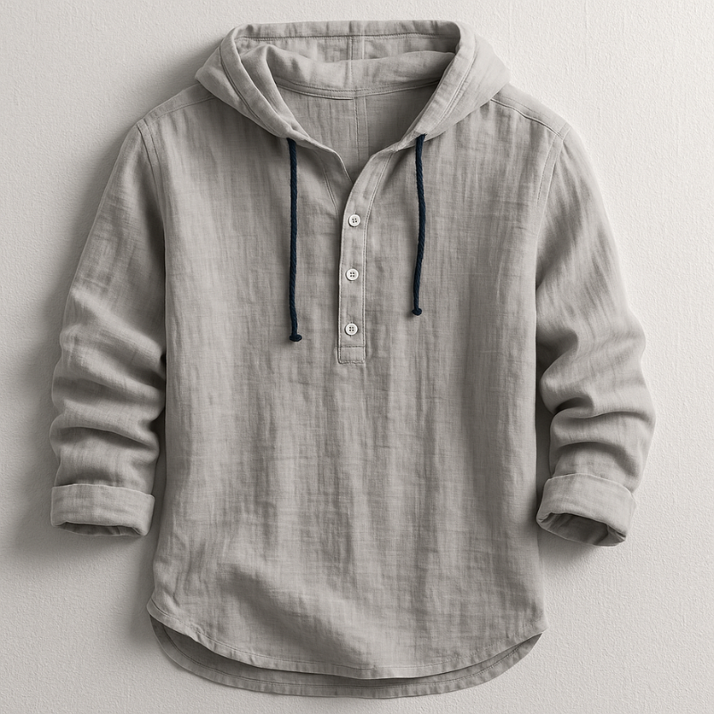 RELAXED HOODED SHIRT FOR MEN