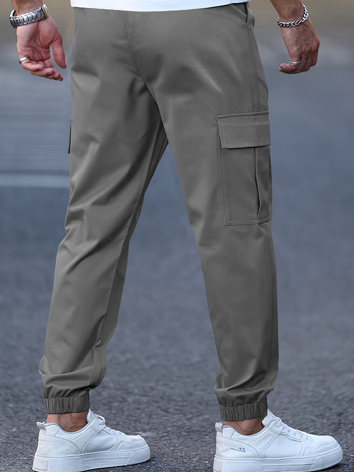 DRAWSTRING CARGO TROUSERS FOR MEN