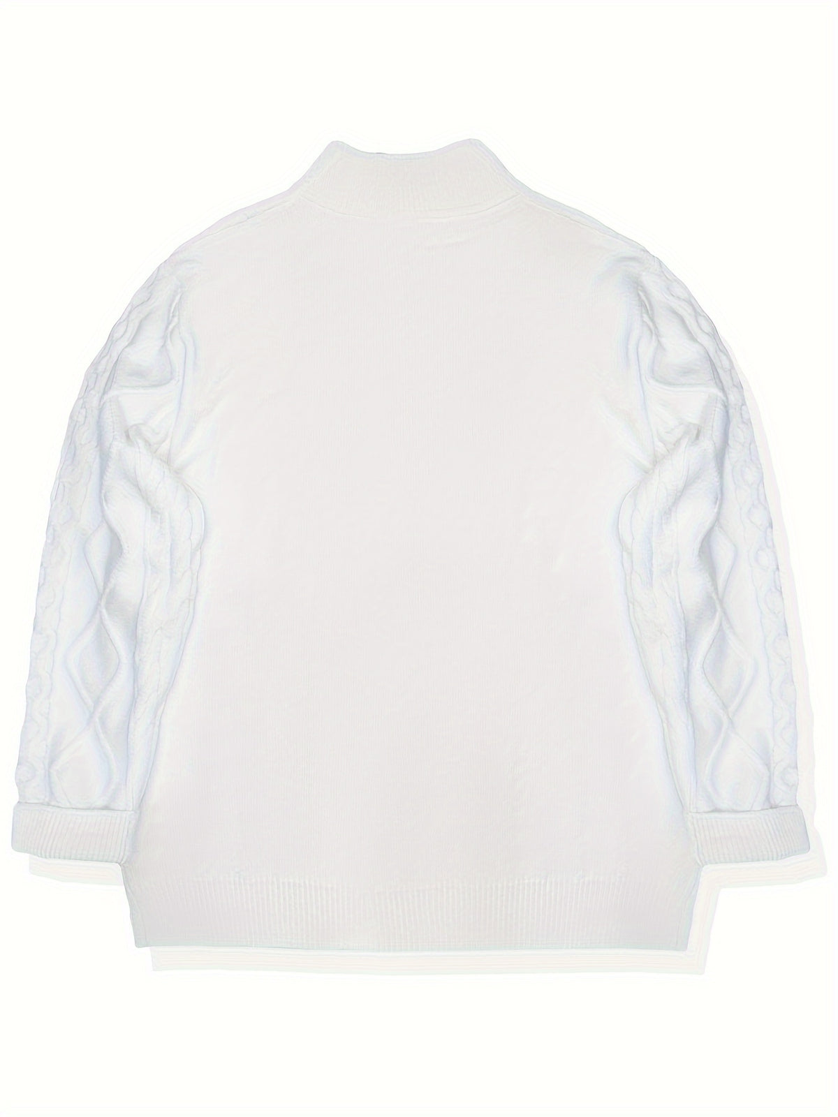 CABLE KNIT QUARTER ZIP SWEATER FOR MEN