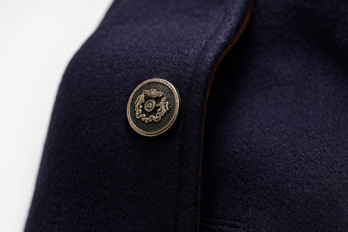 STAND COLLAR OVERCOAT FOR MEN