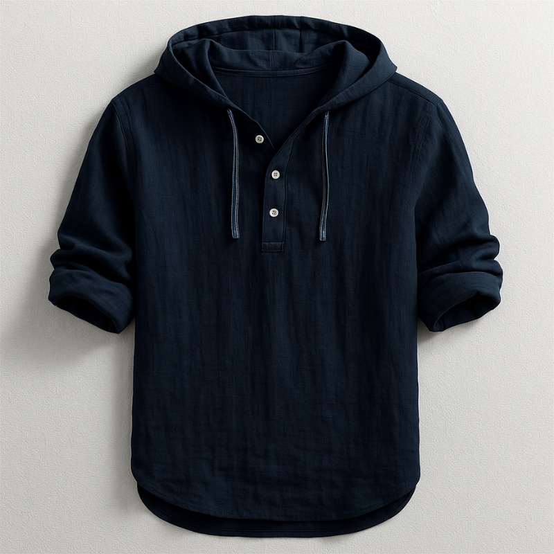 RELAXED HOODED SHIRT FOR MEN