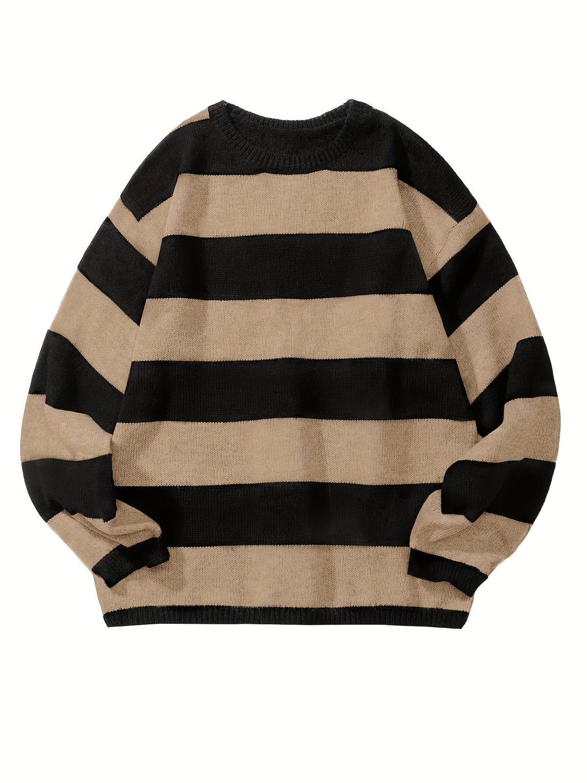 STRIPED KNIT PULLOVER SWEATER FOR MEN