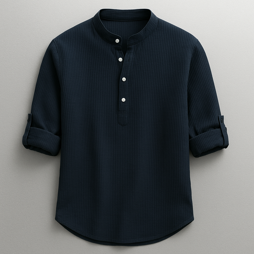 RELAXED CURVED HEM SHIRT FOR MEN