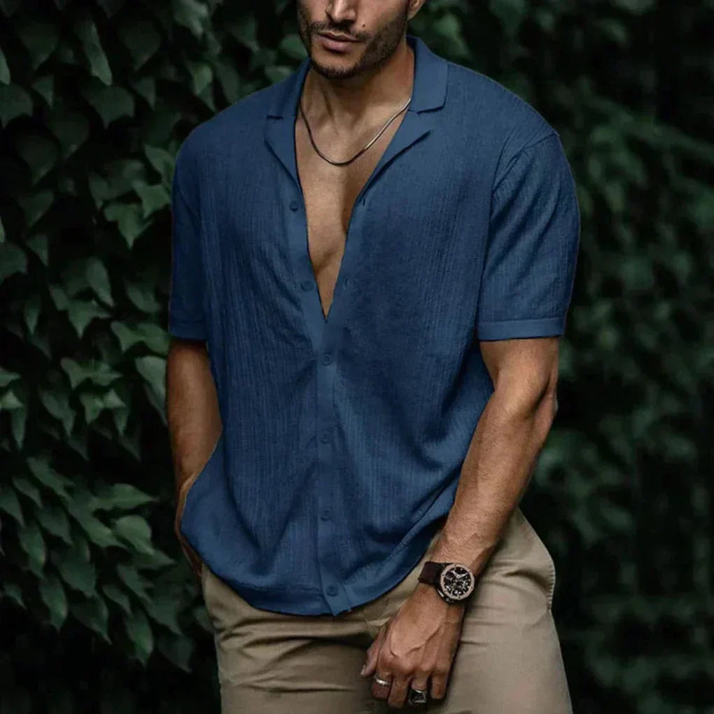 LINEN KNIT SHIRT FOR MEN