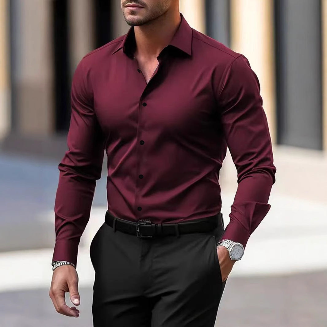 VELVET LAPEL SHIRT FOR MEN