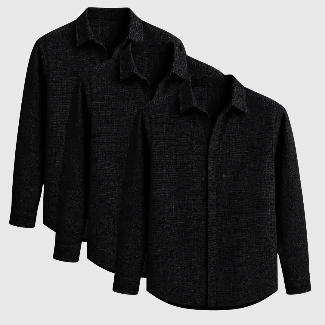 TEXTURED LINEN SHIRT FOR MEN