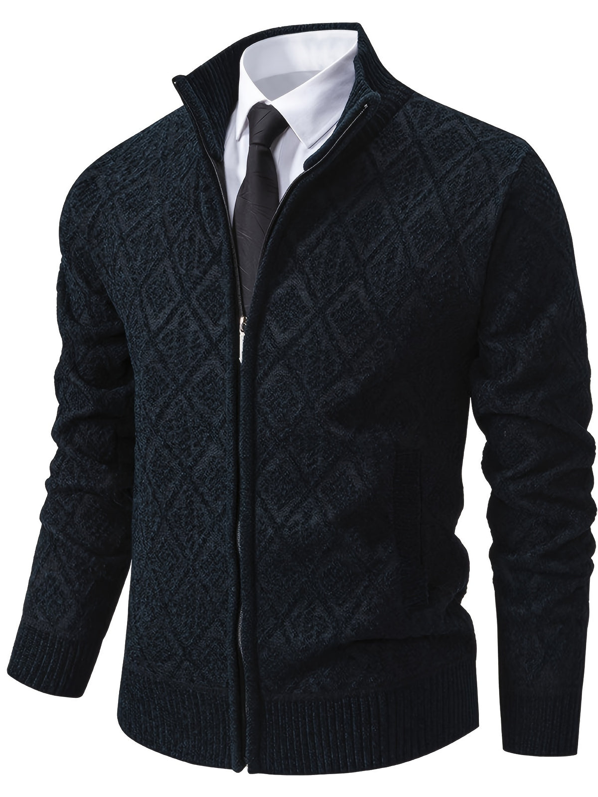 GEOMETRIC KNIT JACKET FOR MEN