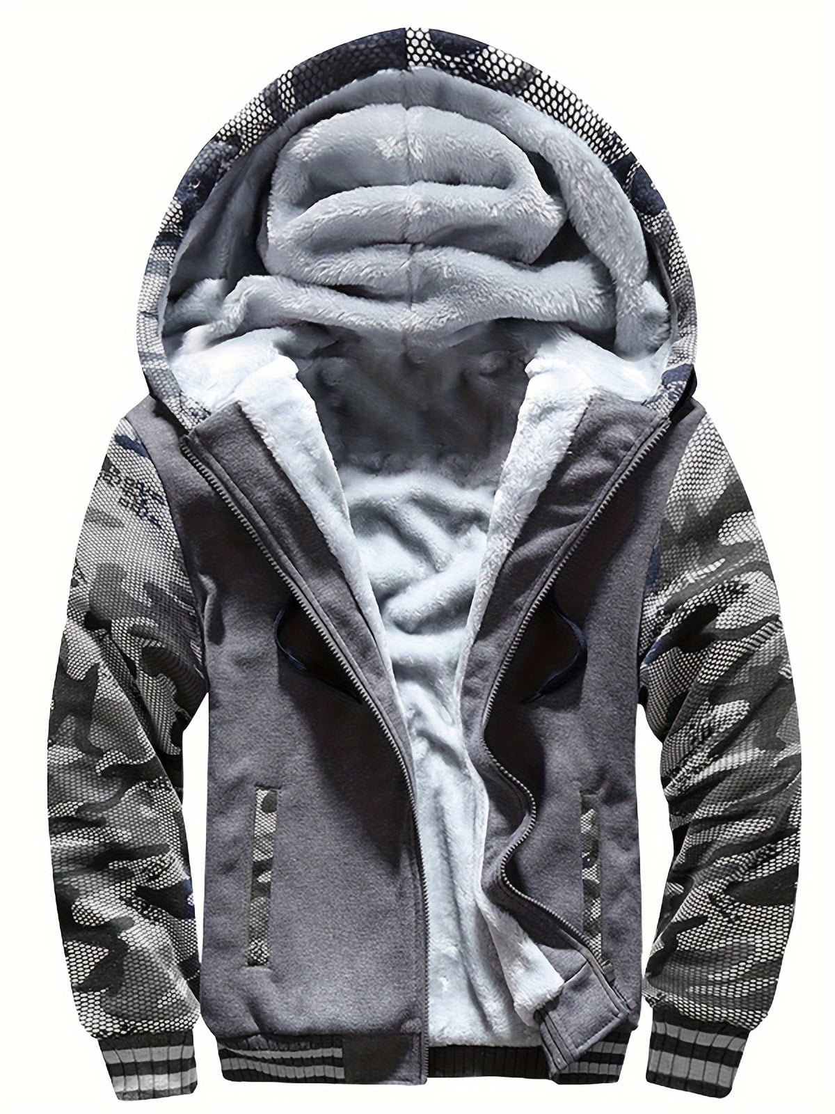 COLOUR BLOCK FLEECE HOODIE FOR MEN