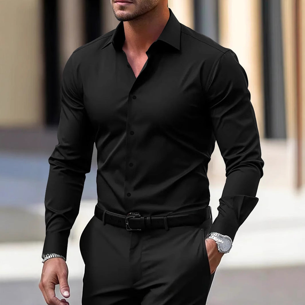 VELVET LAPEL SHIRT FOR MEN