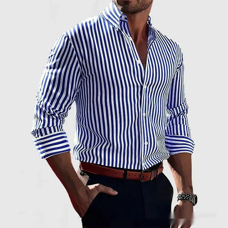 STRIPED STRETCH SHIRT FOR MEN