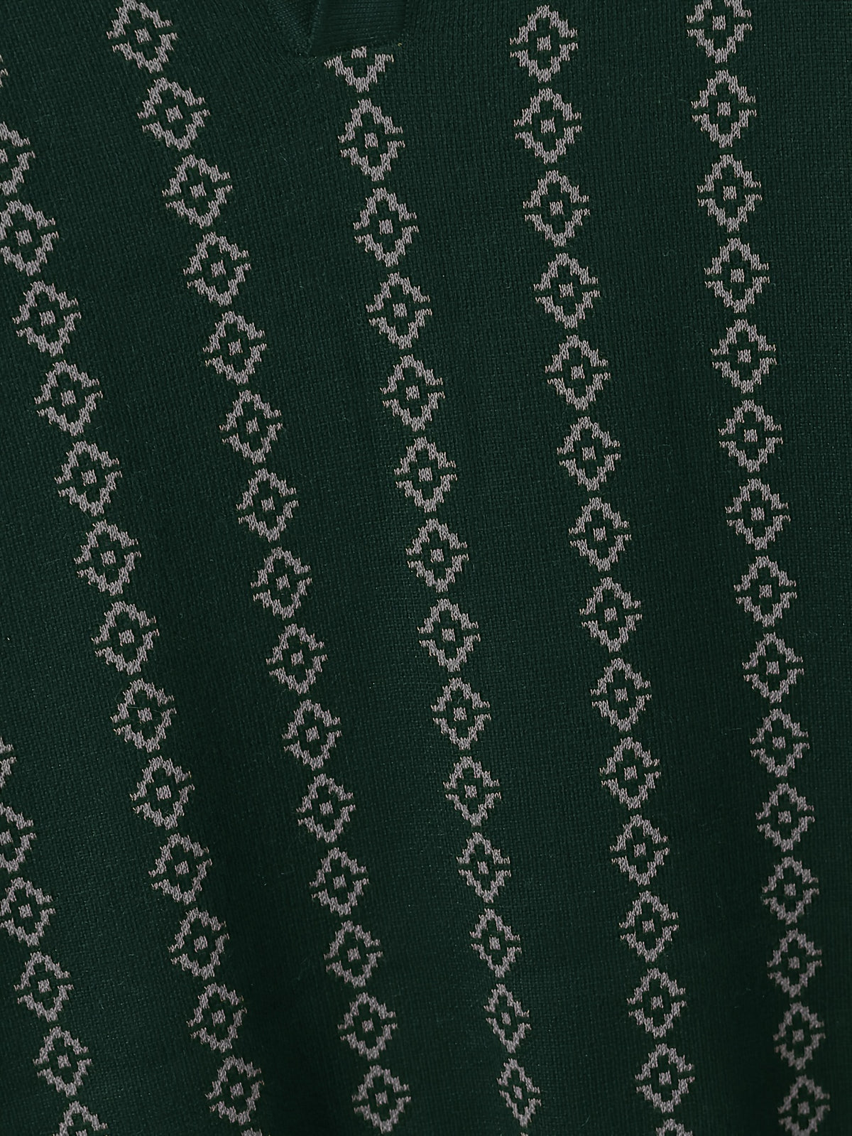 GEOMETRIC V-NECK POLO SHIRT FOR MEN