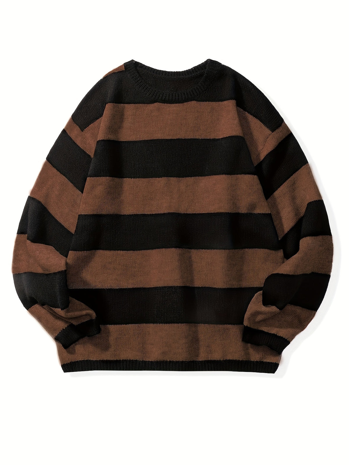 STRIPED KNIT PULLOVER SWEATER FOR MEN