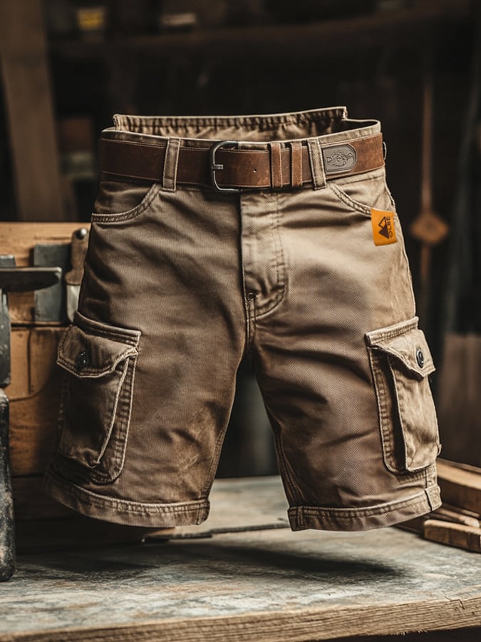 STRETCH CARGO SHORTS FOR MEN