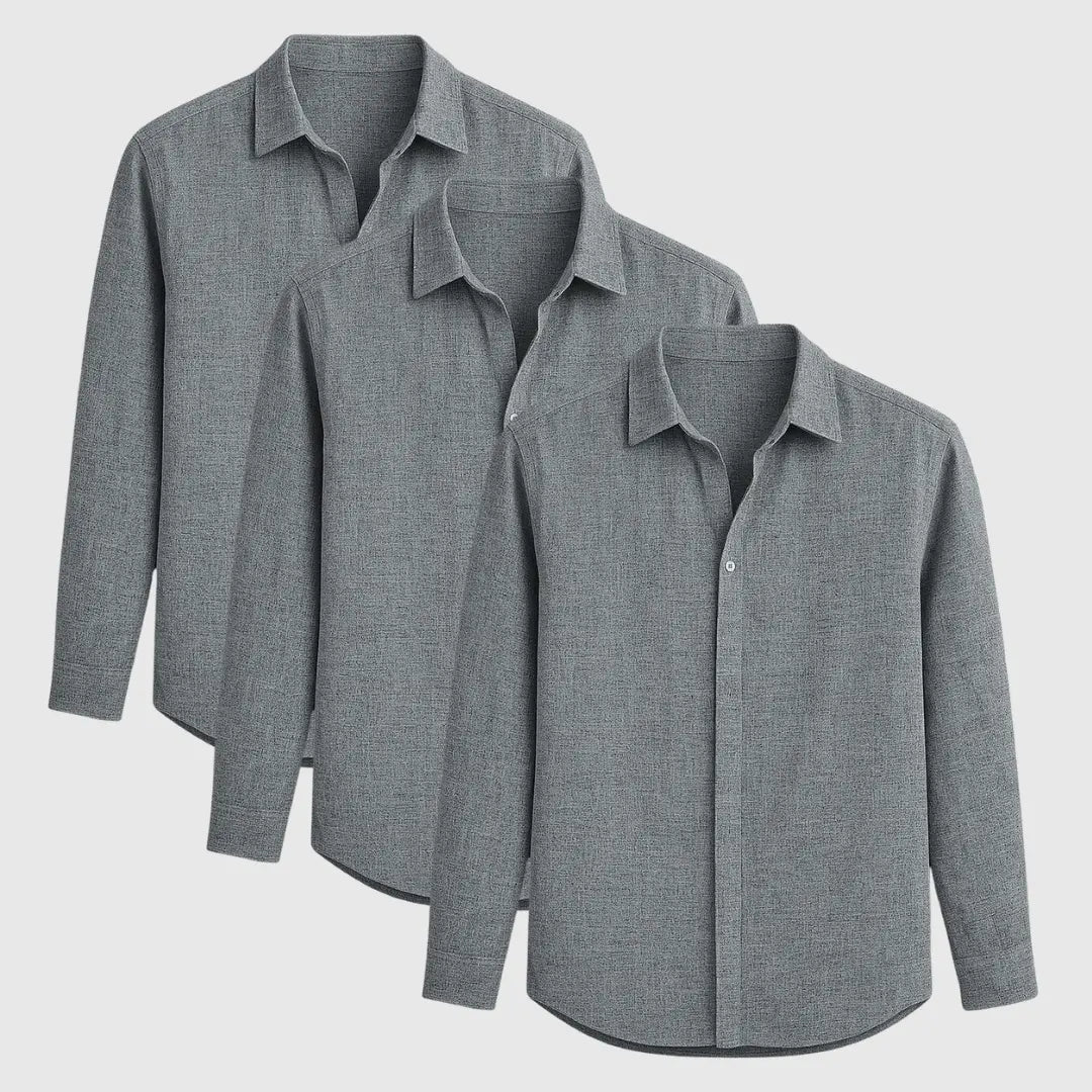 TEXTURED LINEN SHIRT FOR MEN