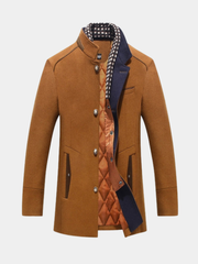 REMOVABLE COLLAR COAT FOR MEN