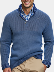 MINIMALIST HALF-ZIP SWEATER FOR MEN