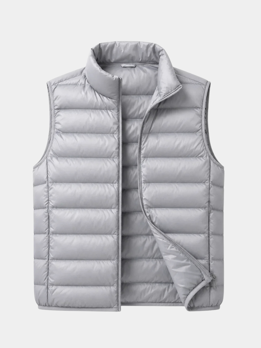 QUILTED SLEEVELESS DOWN JACKET FOR MEN