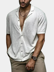 LINEN KNIT SHIRT FOR MEN