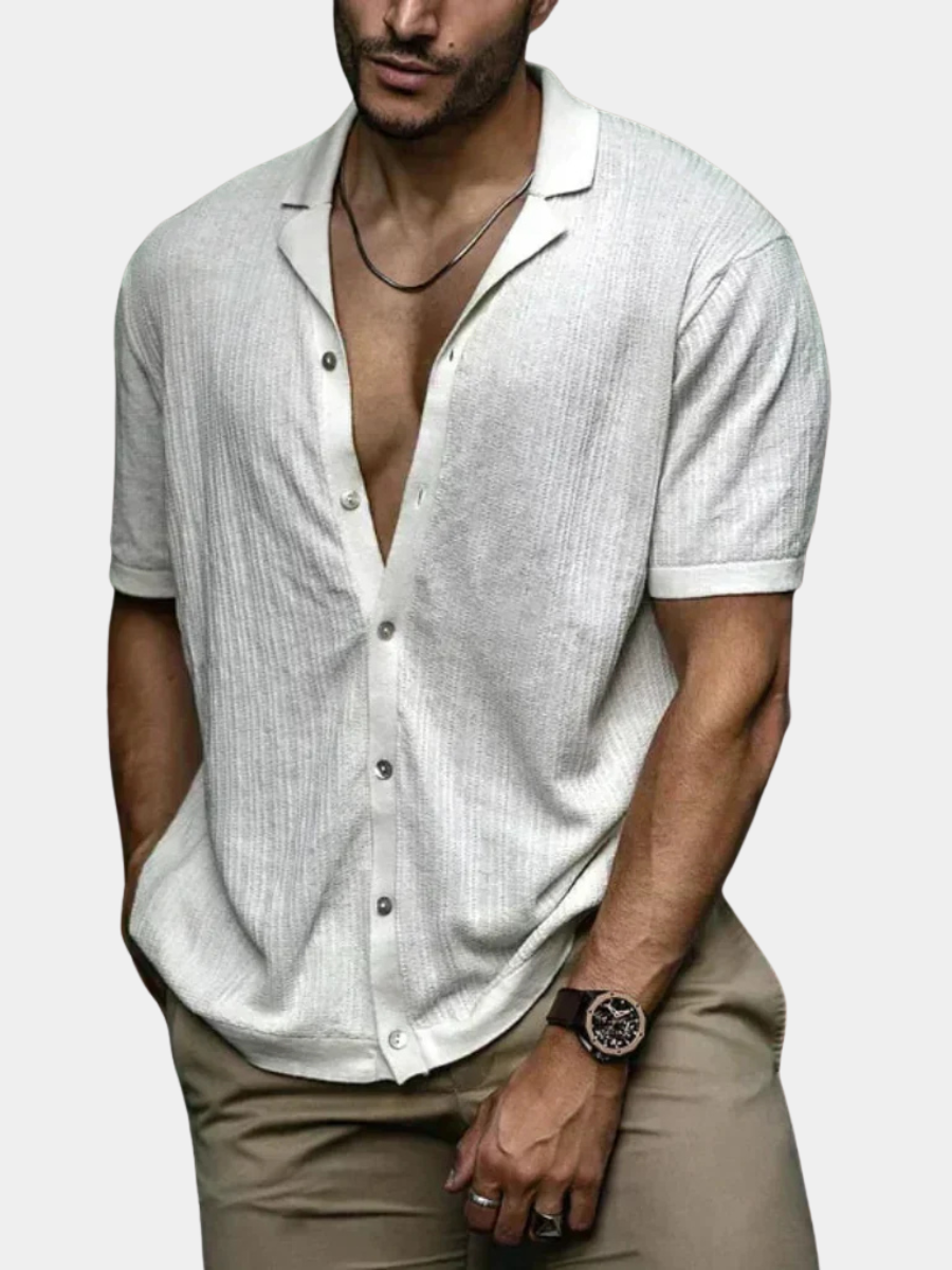 LINEN KNIT SHIRT FOR MEN
