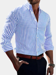 STRIPED STRETCH SHIRT FOR MEN