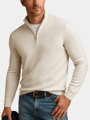 HALF ZIP KNIT SWEATER FOR MEN