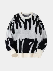 LETTER KNIT CREWNECK SWEATER FOR MEN