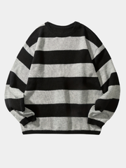 STRIPED KNIT PULLOVER SWEATER FOR MEN