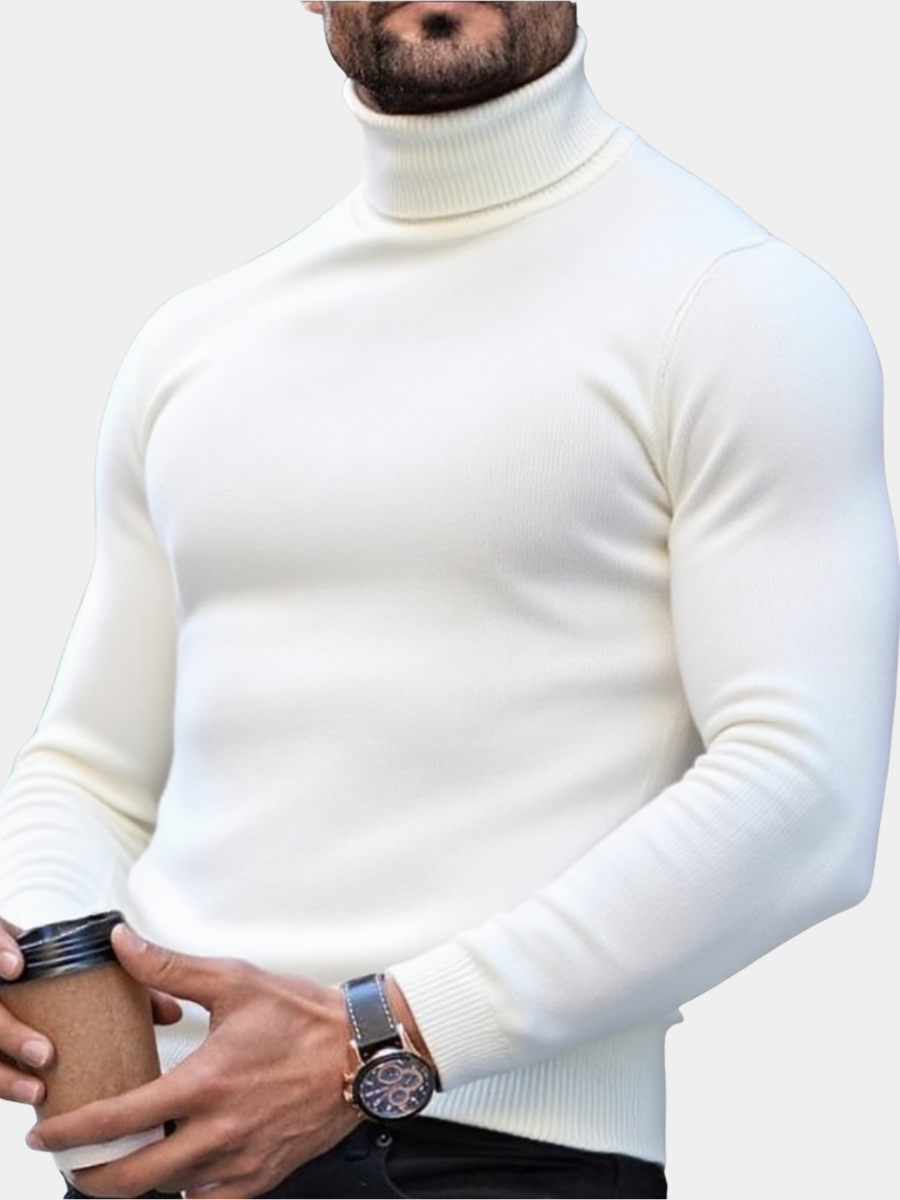 HIGH NECK KNIT SWEATER FOR MEN