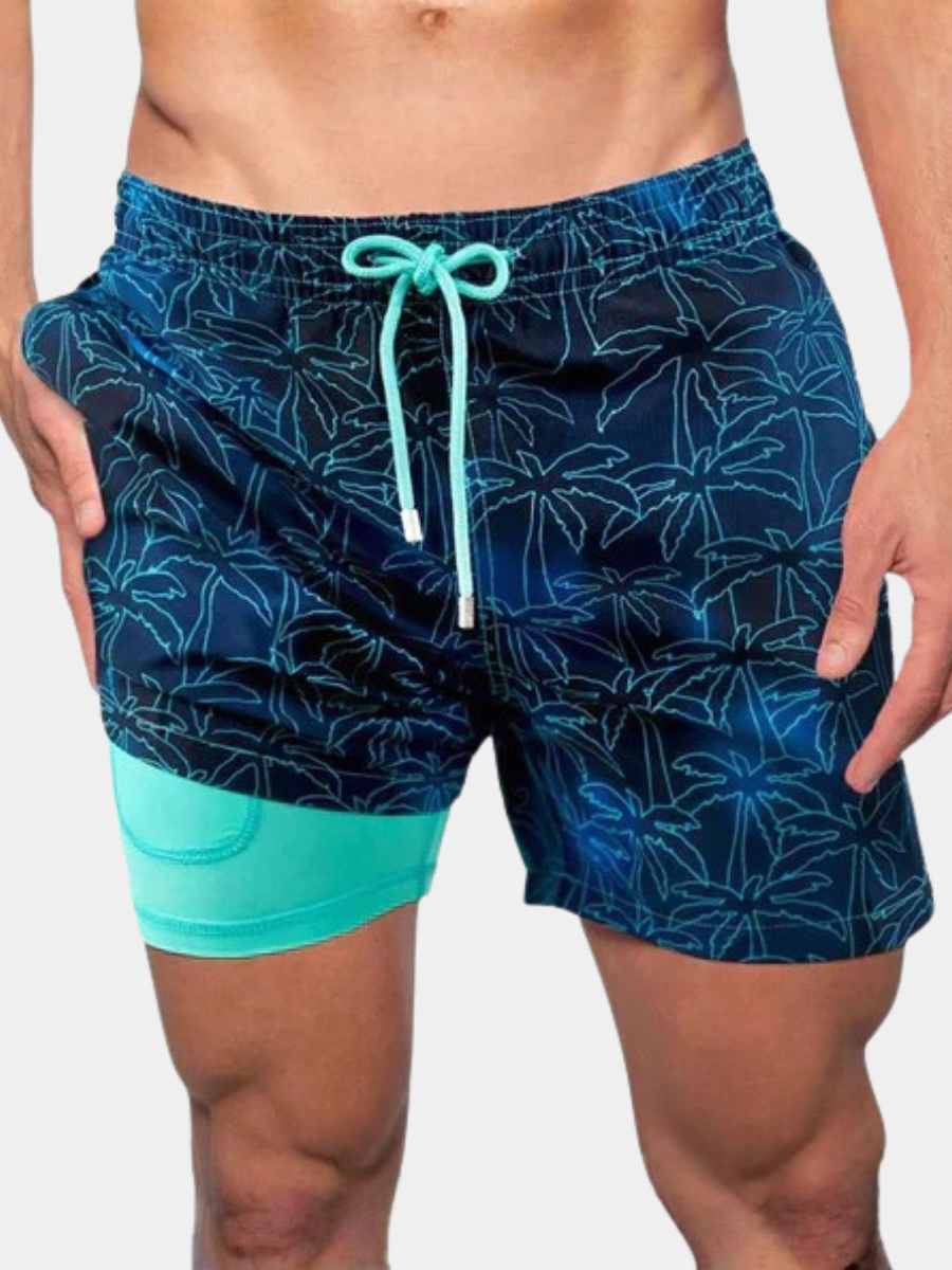 TEXTURED SWIM SHORTS FOR MEN