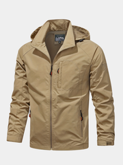 RAGLAN HOODED NYLON JACKET FOR MEN