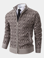 GEOMETRIC KNIT JACKET FOR MEN
