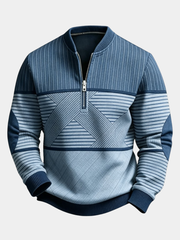 CONTRAST HALF ZIP SWEATER FOR MEN