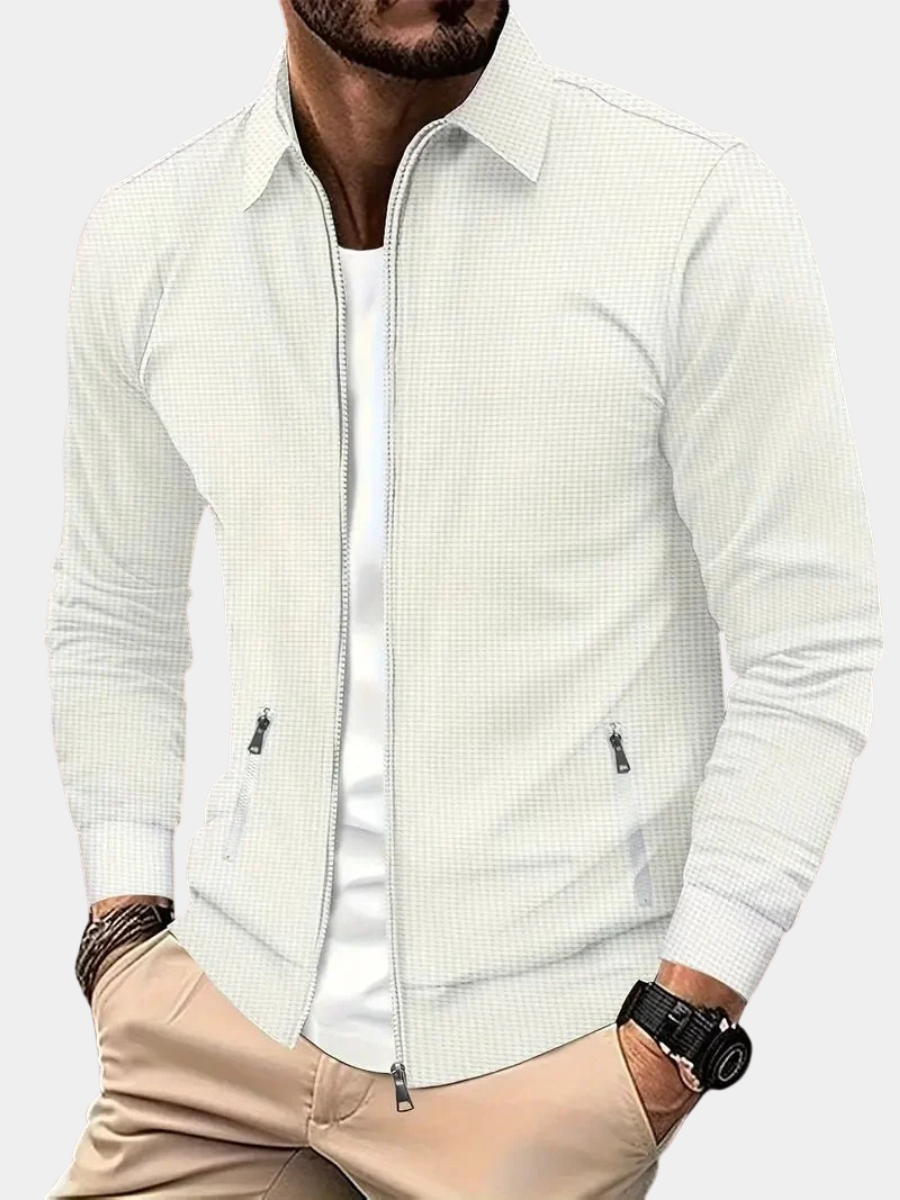 ZIP STAND COLLAR CARDIGAN FOR MEN