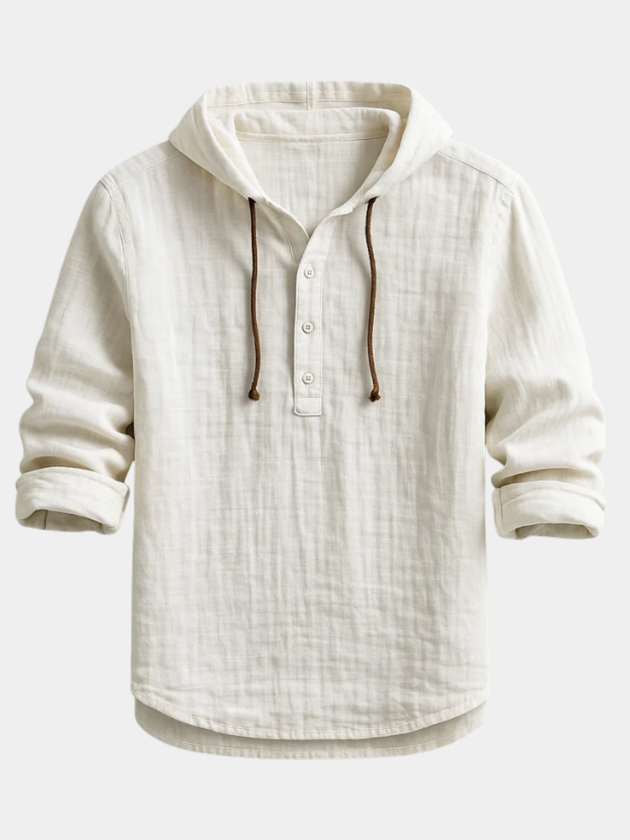 RELAXED HOODED SHIRT FOR MEN