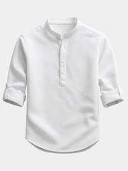 RELAXED CURVED HEM SHIRT FOR MEN